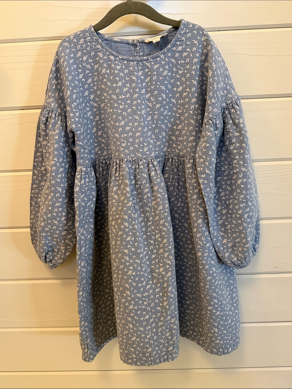 Tucker + Tate Dusty Blue Floral Print Bell Sleeve Dress